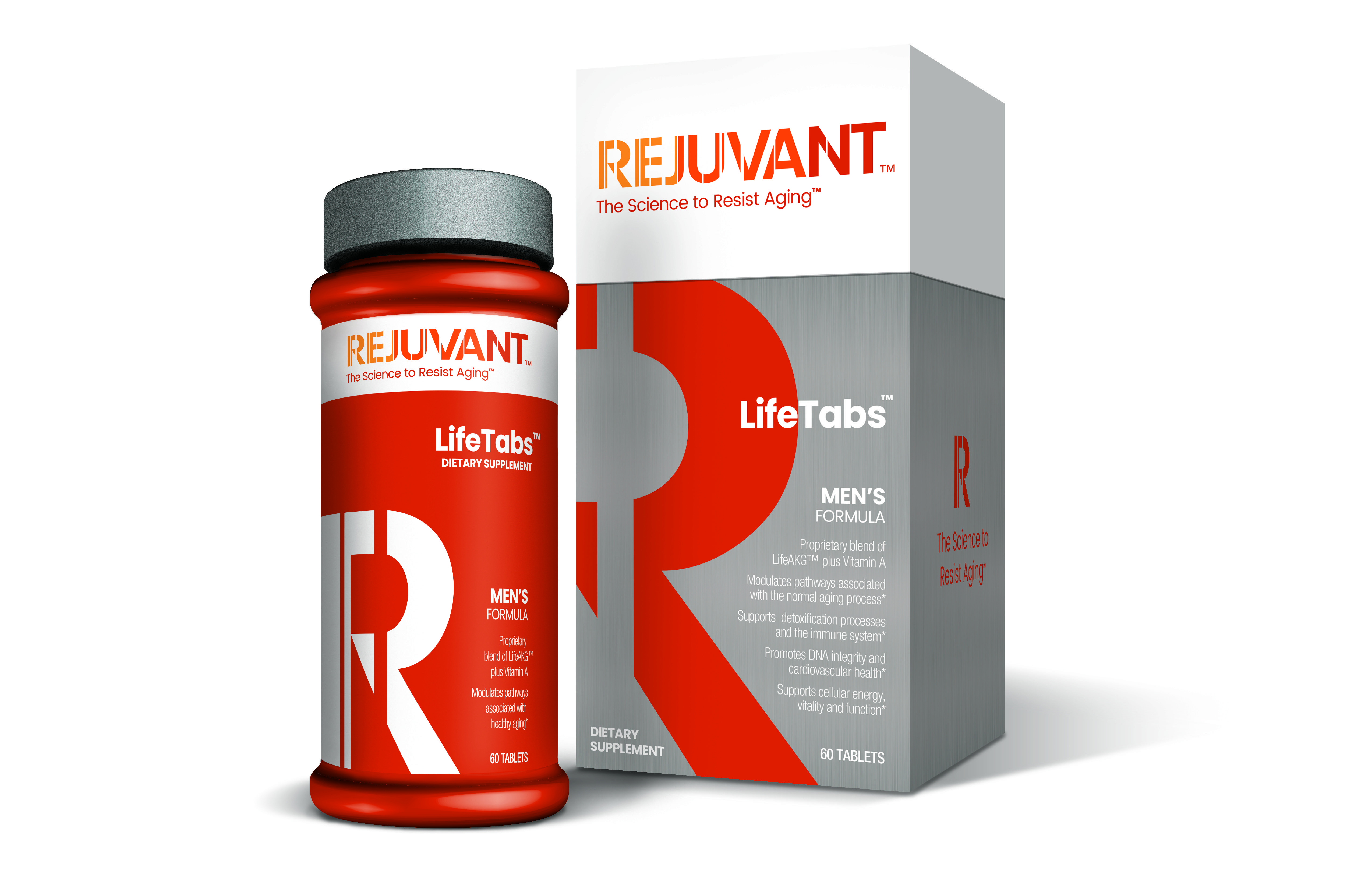 Rejuvant's™ proprietary formula of LifeAKG™ helps resist aging for men.