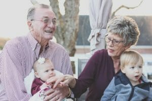 Grandparents baby sitting